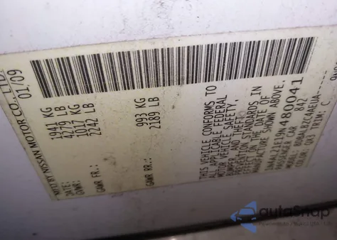 2009 Nissan Altima 2.5 S z USA, uszkodzony, nr VIN 1N4AL21E19N480041